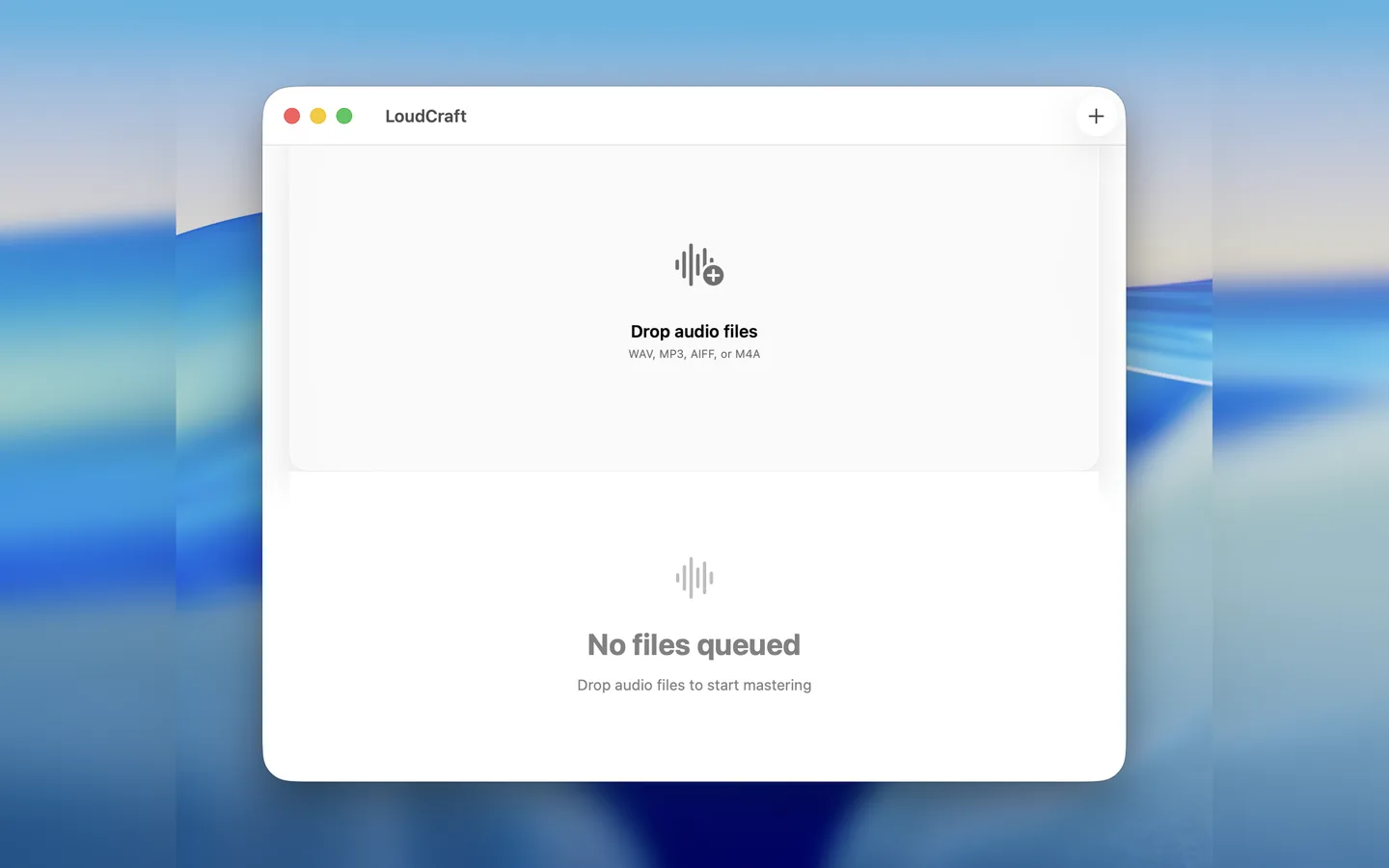 Tonekai の音声ファイル未投入時の画面